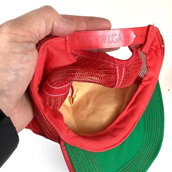 Vintage Enjoy Coca Cola Satin Red Foam Mesh Hat SnapBack Cap Made in USA * NICE! - Picture 11 of 11